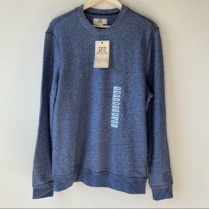 NWT BT Supply Co. Blue Sweater Crewneck Pullover Sz XL